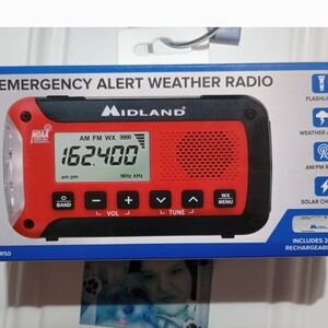 Midland Red and Black Emergency Weather Radio